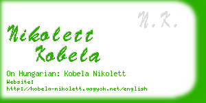 nikolett kobela business card